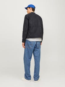 Jack & Jones Bisiklet Yaka Fermuarlı manşetler Bisikletçi -Jet Black - 12264806