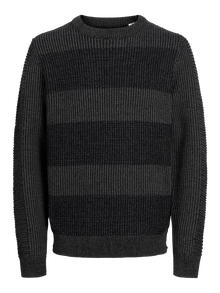 Jack & Jones Erkek Bisiklet Yaka Kazak - Hugo -Black - 12265747
