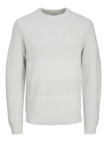 Jack & Jones Erkek Bisiklet Yaka Kazak - Hugo -Cool Grey - 12265747