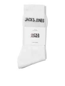 Jack & Jones Erkek 5'li Çorap Paketi - Regen -White - 12266536