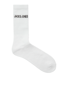 Jack & Jones Erkek 5'li Çorap Paketi - Regen -White - 12266536