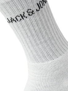 Jack & Jones Erkek 5'li Çorap Paketi - Regen -White - 12266536