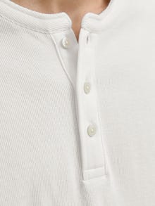 Jack & Jones Erkek Düğme Yaka Detaylı Tişört - Lutyrell -Cloud Dancer - 12266583