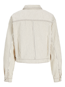 Jack & Jones Kadın Çizgili Gömlek - Maddy -Blanc de Blanc - 12267802