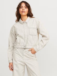 Jack & Jones Kadın Çizgili Gömlek - Maddy -Blanc de Blanc - 12267802