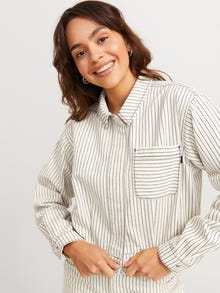 Jack & Jones Kadın Çizgili Gömlek - Maddy -Blanc de Blanc - 12267802