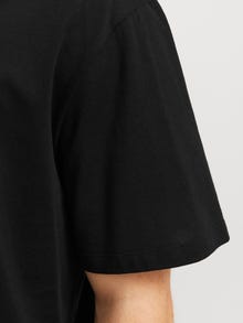 Jack & Jones Erkek Bisiklet Yaka Baskılı Tişört - Bryan -Black - 12268127