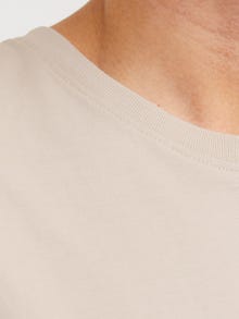 Jack & Jones Erkek Bisiklet Yaka Baskılı Tişört - Bryan -Moonbeam - 12268127