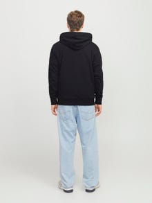 Jack & Jones Erkek Logo Baskılı Kapüşonlu Sweatshırt - Bryan -Black - 12268128