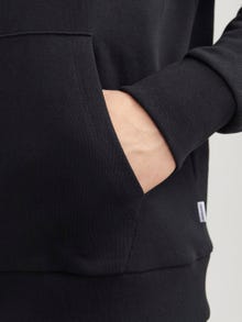 Jack & Jones Erkek Logo Baskılı Kapüşonlu Sweatshırt - Bryan -Black - 12268128