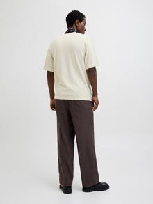 Jack & Jones Erkek Triko Tişört - Emıl -Cloud Dancer - 12268182