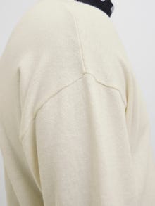 Jack & Jones Erkek Triko Tişört - Emıl -Cloud Dancer - 12268182
