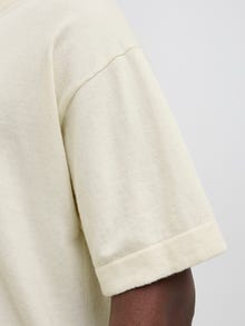 Jack & Jones Erkek Triko Tişört - Emıl -Cloud Dancer - 12268182