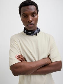 Jack & Jones Erkek Triko Tişört - Emıl -Cloud Dancer - 12268182