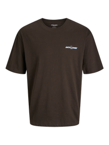 Jack & Jones Geniş Kalıp Sıfır Yaka Tişört -Delicioso - 12268268