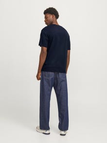 Jack & Jones Bisiklet Yaka Logo Baskılı Tişört - Corp -Sky Captain - 12268415
