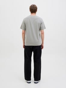 Jack & Jones Bisiklet Yaka Logo Baskılı Tişört - Corp -Ultimate Grey - 12268415