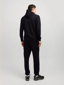 Jack & Jones Erkek Göğüs Baskılı Kapüşonlu Sweatshırt - Beau -Black - 12268436