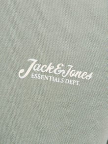 Jack & Jones Erkek Göğüs Baskılı Kapüşonlu Sweatshırt - Beau -Iceberg Green - 12268436