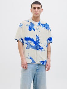 Jack & Jones Erkek Desenli Gömlek - Jeff -Lapis Blue - 12268465