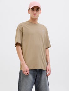 Jack & Jones Erkek Göğüs ve Sırt Baskılı Tişört - Ames -Coriander - 12268471