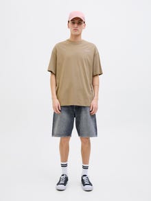 Jack & Jones Erkek Göğüs ve Sırt Baskılı Tişört - Ames -Coriander - 12268471