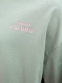 Jack & Jones Erkek Göğüs ve Sırt Baskılı Tişört - Ames -Iceberg Green - 12268471