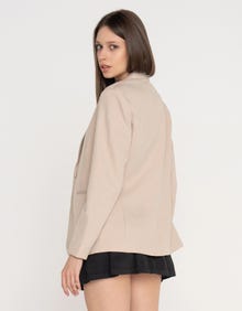 Jack & Jones Kadın Tek Düğmeli Keten Ceket - Ellis -Feather Gray - 12268835