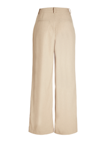 Jack & Jones Kadın Yüksek Bel Keten Pantolon - Ellis -Feather Gray - 12268837