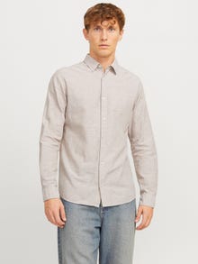 Jack & Jones Slim Kalıp Gömlek Yaka Gömlek -Crockery - 12268964