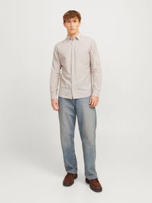 Jack & Jones Slim Kalıp Gömlek Yaka Gömlek -Crockery - 12268964