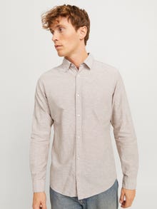 Jack & Jones Slim Kalıp Gömlek Yaka Gömlek -Crockery - 12268964