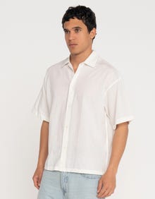 Jack & Jones Erkek Keten Karışımlı Gömlek - Breeze -White - 12269057