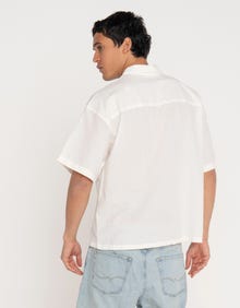 Jack & Jones Erkek Keten Karışımlı Gömlek - Breeze -White - 12269057