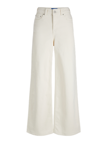 Jack & Jones Geniş Bacak Kalıp Yüksek bel Kot -White Denim - 12269078