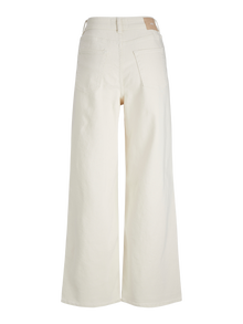 Jack & Jones Geniş Bacak Kalıp Yüksek bel Kot -White Denim - 12269078