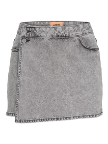 Jack & Jones Kadın Denım Şort Etek - Greta -Light Grey Denim - 12269114