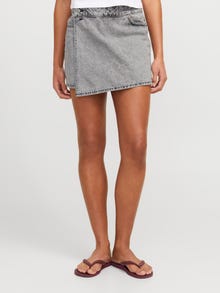 Jack & Jones Kadın Denım Şort Etek - Greta -Light Grey Denim - 12269114