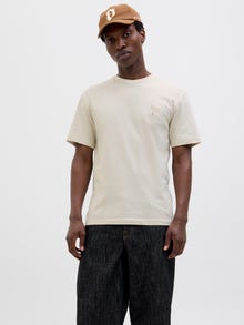 Jack & Jones Erkek Sırt Baskılı Tişört - Summer -Moonbeam - 12269372