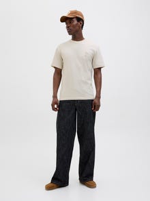 Jack & Jones Erkek Sırt Baskılı Tişört - Summer -Moonbeam - 12269372