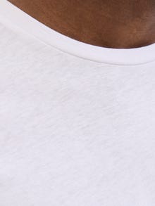 Jack & Jones Erkek Bisiklet Yaka Baskılı Tişört - Jaxon -White - 12269390