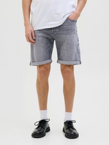 Jack & Jones Erkek Rıck 360 Denım Şort -Grey Denim - 12269612