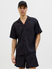 Jack & Jones Erkek Kısa Kollu Gömlek - Massımo -Black - 12269640