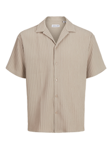 Jack & Jones Erkek Kısa Kollu Gömlek - Massımo -Oxford Tan - 12269640