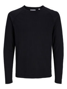 Jack & Jones Normal Kalıp Bisiklet Yaka Süveter -Black - 12269654