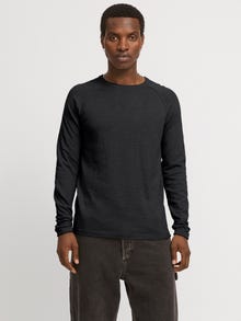 Jack & Jones Normal Kalıp Bisiklet Yaka Süveter -Black - 12269654