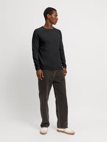 Jack & Jones Normal Kalıp Bisiklet Yaka Süveter -Black - 12269654