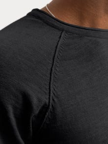 Jack & Jones Normal Kalıp Bisiklet Yaka Süveter -Black - 12269654