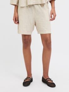 Jack & Jones Kadın Keten Şort - Breeze -Feather Gray - 12269727