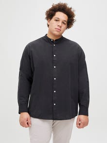 Jack & Jones Büyük Beden Keten Karışımlı Gömlek - Breeze -Black - 12270008